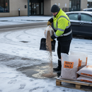Premium 25KG Brown De-Icing Rock Salt for Effective Winter Road Treatment - Pallet of 49 Bags