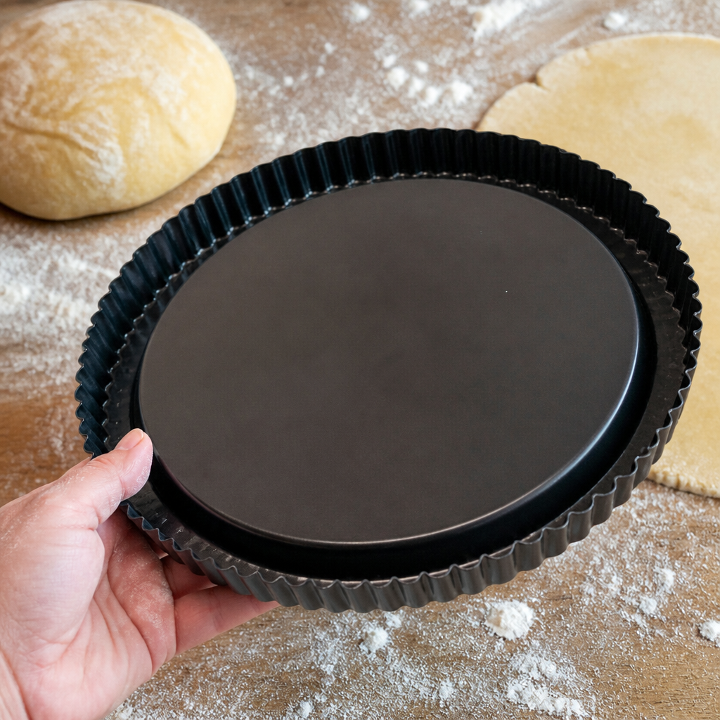 Commercial Non-Stick Flan Tin 250mm for baking tarts and quiches