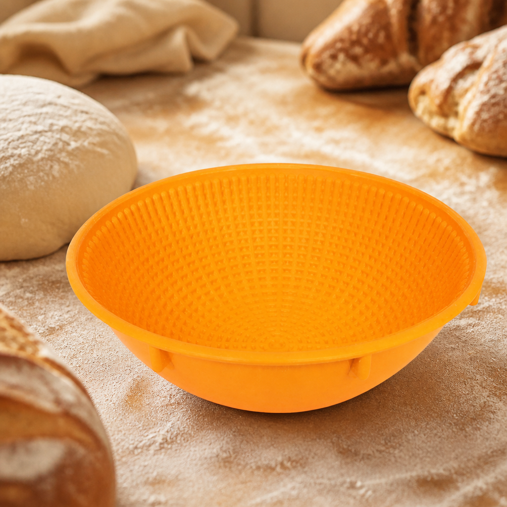 Commercial 1kg round bread proofing basket in polypropylene