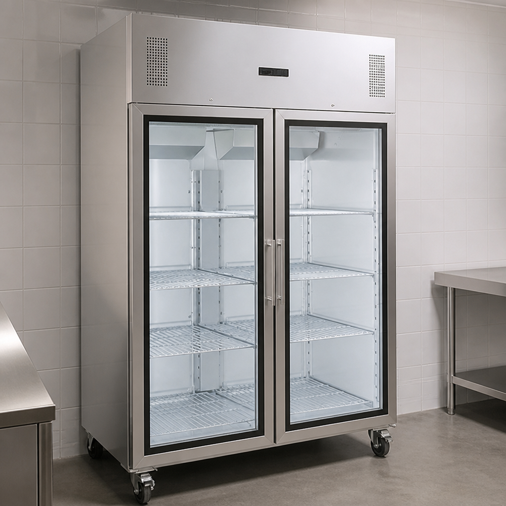 Commercial Upright Display Fridge 1200Ltr for Food Storage