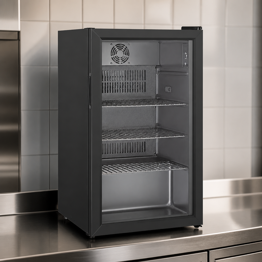 Commercial Under Counter Display Fridge 83Ltr Black