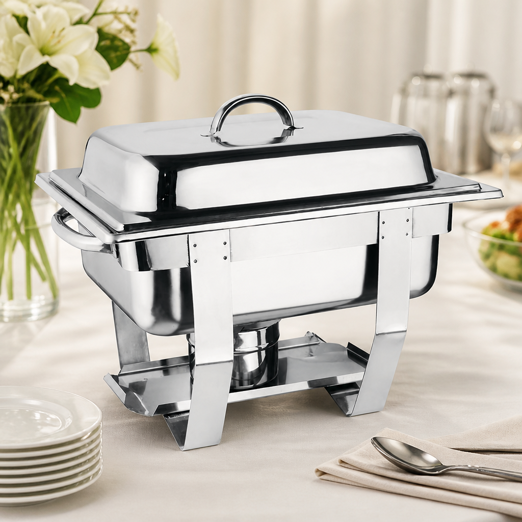 3.7Ltr Commercial Stainless Steel Chafing Dish Set