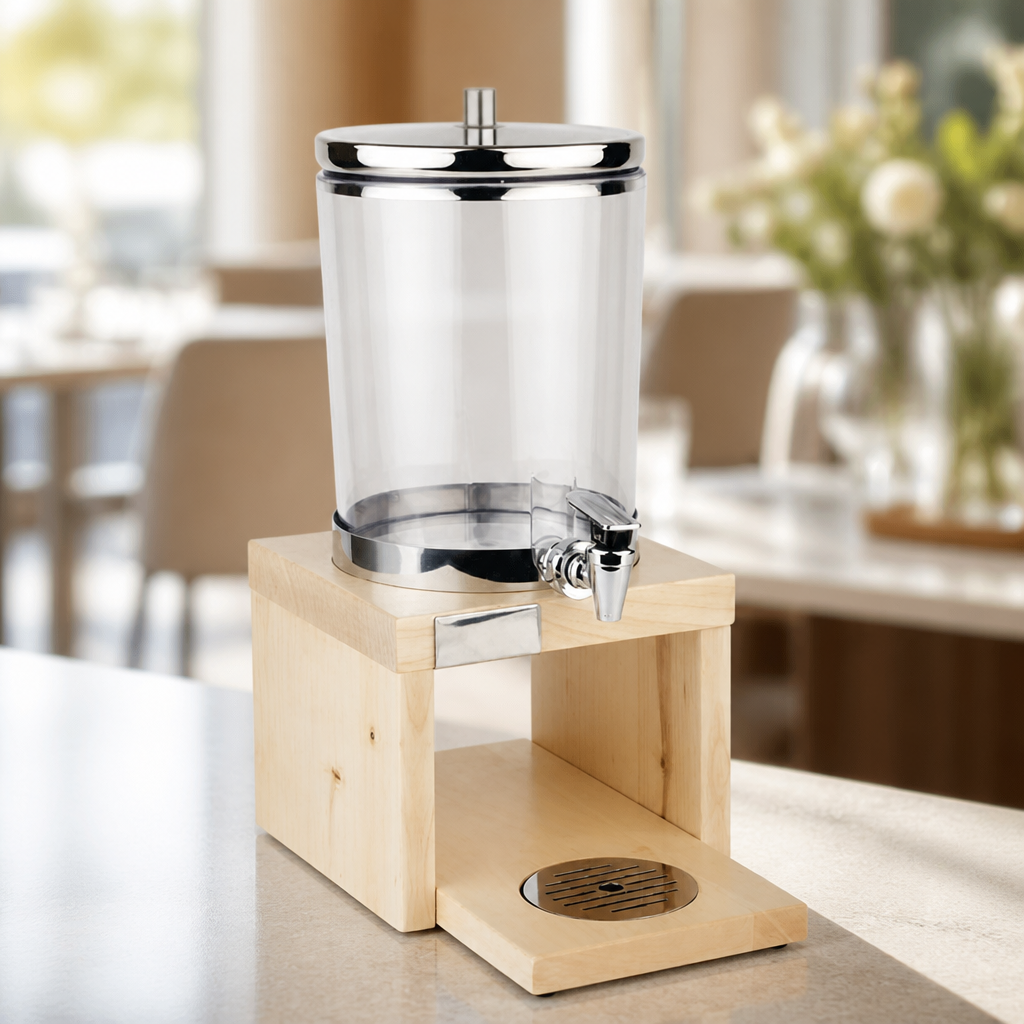 6Ltr Commercial Juice Dispenser with Wooden Base