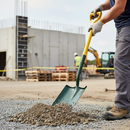 Premium Taper Mouth Shovel with Polyfibre Handle - 28 Inch for Concrete Mixing and Backfilling