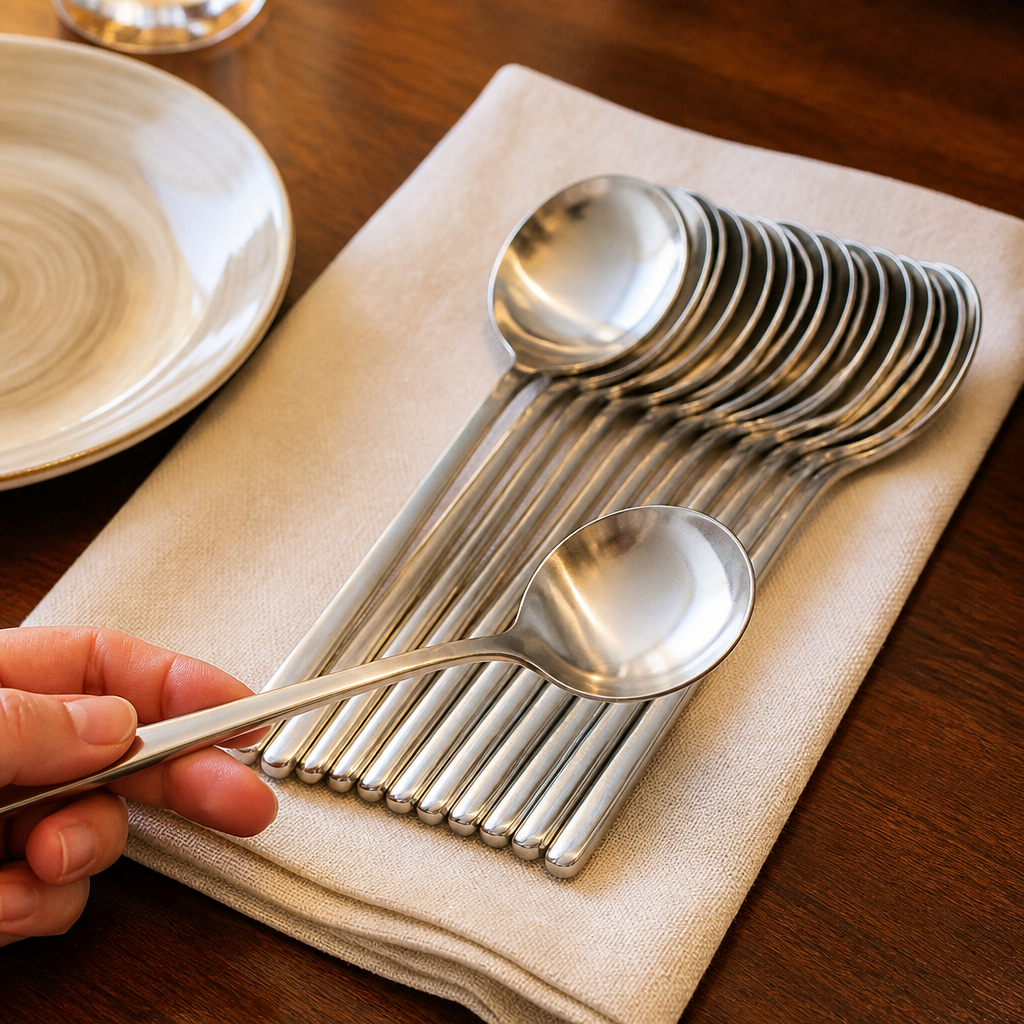 Commercial Soup Spoons 180mm Stainless Steel 12 Pack