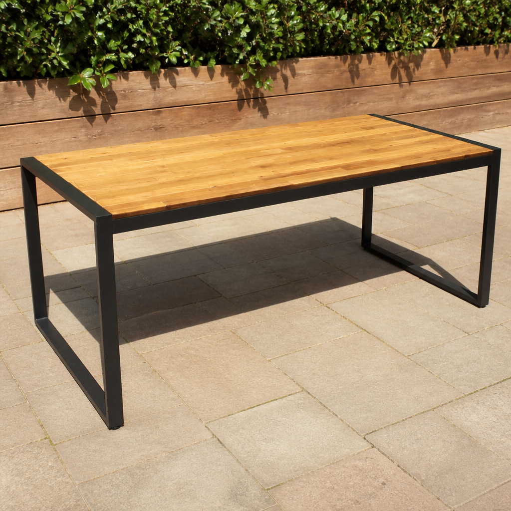 Commercial Acacia Wood Rectangular Outdoor Table 1800mm