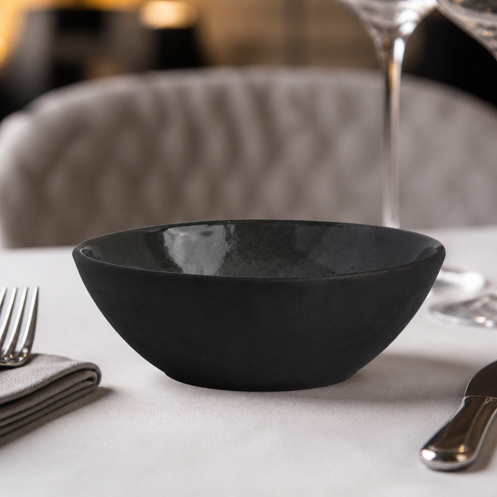 Commercial grey bowls 150mm - 24 pack vitrified stoneware