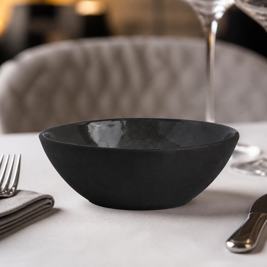 Commercial grey bowls 150mm - 24 pack vitrified stoneware