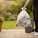 Premium Heavy Duty White Swing Bin Liner 40 Litre - Pack of 500 with Durable Material and Optimal Size for Waste Management
