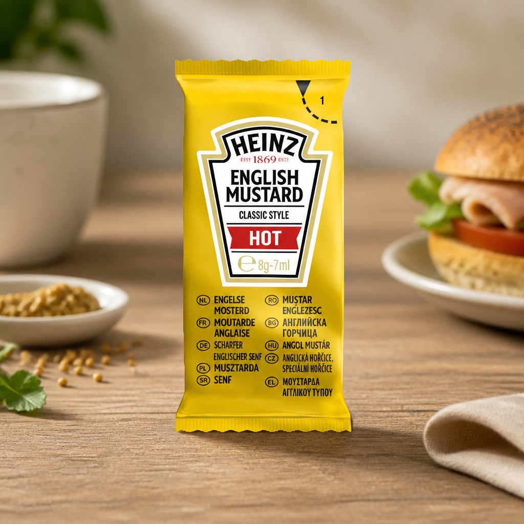Commercial Hot Mustard Sachets 7ml - 250 Pack