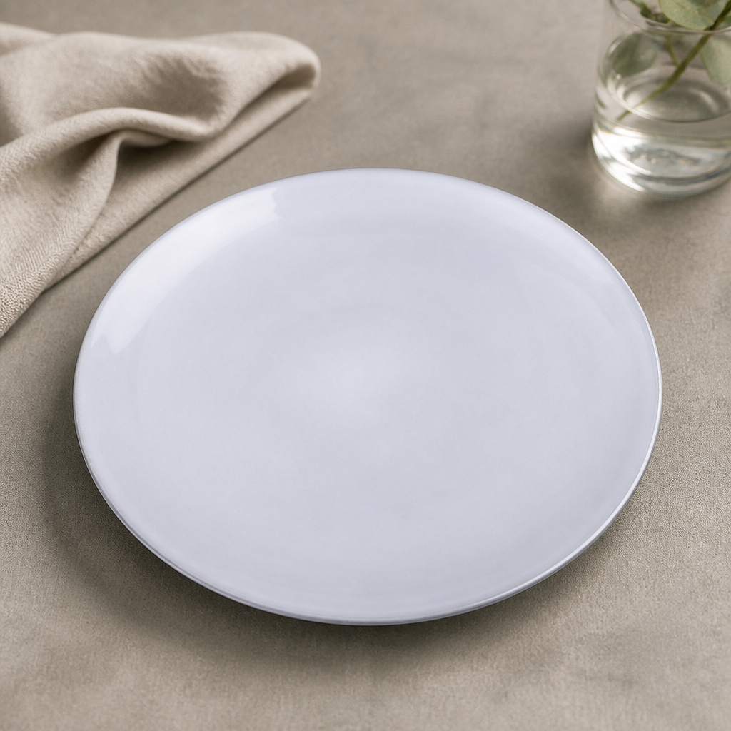 Commercial Raw Recycled Clay Coupe Plates 220mm Charcoal 6 Pack