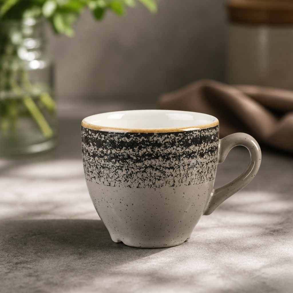 Commercial Espresso Cups 100ml 3.5oz Stone Grey 12 Pack