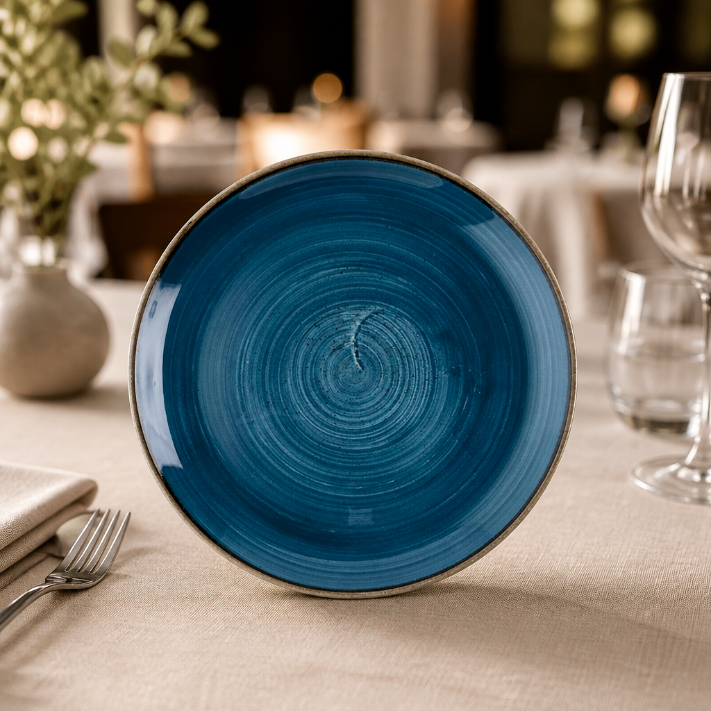 Commercial 285mm Coupe Plates in Java Blue - 12 Pack
