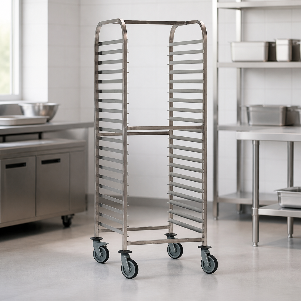 Commercial Racking Trolley 2/1 Gastronorm 15 Shelves Capacity