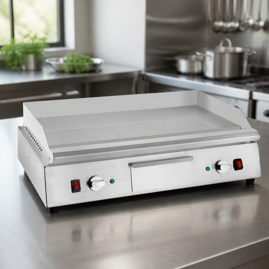 Commercial Dual Zone Chrome Plated Griddle 790mm