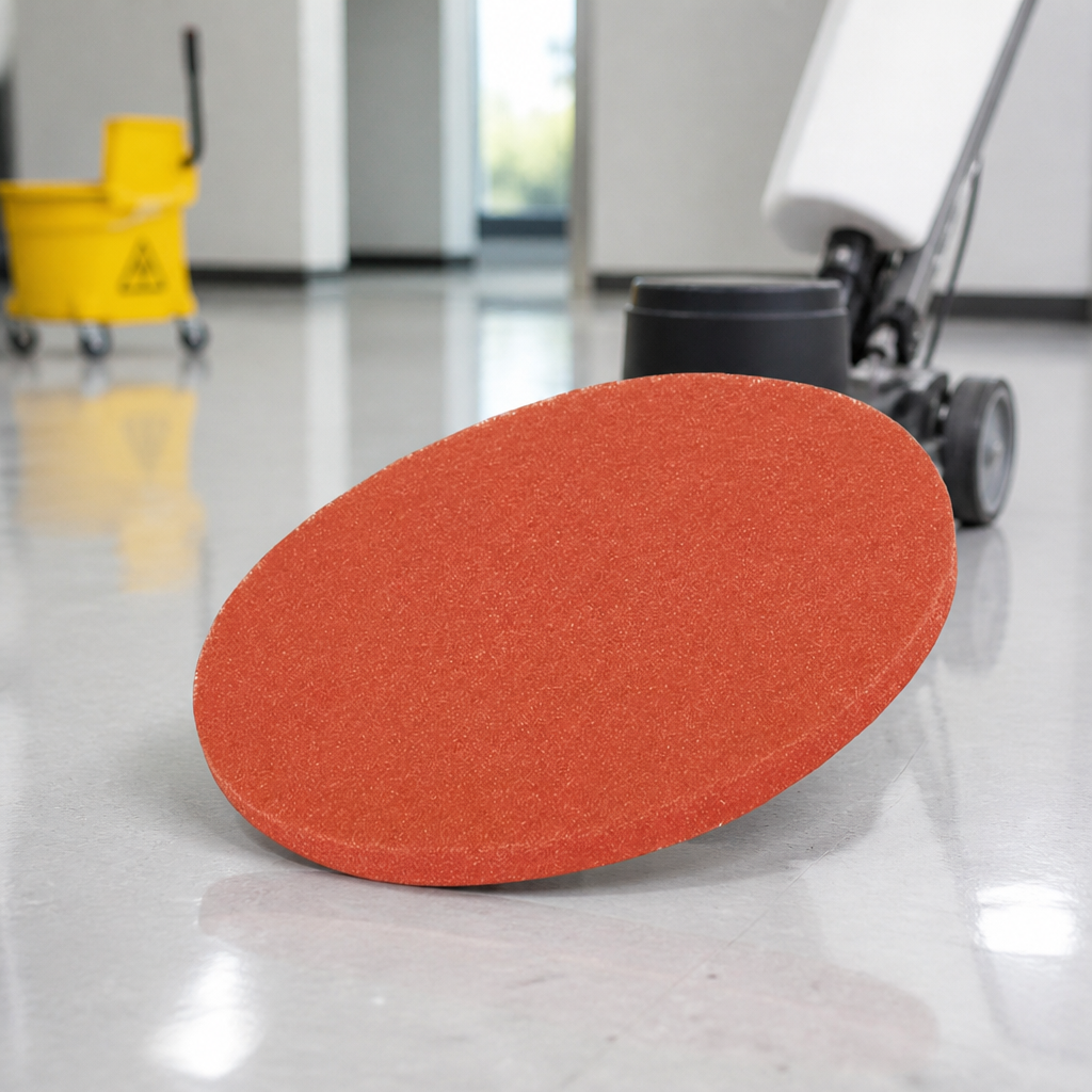 Commercial Floor Buffing Pads Red 432mm 5 Pack for Cleaning