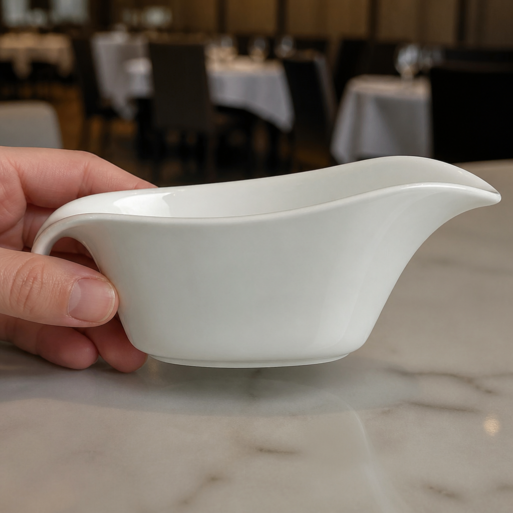 Commercial Gravy Boats 85ml Whiteware Porcelain 6 Pack