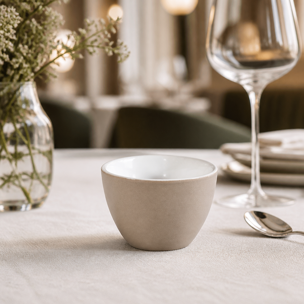 Commercial smoke grey sugar bowls for cafes and restaurants