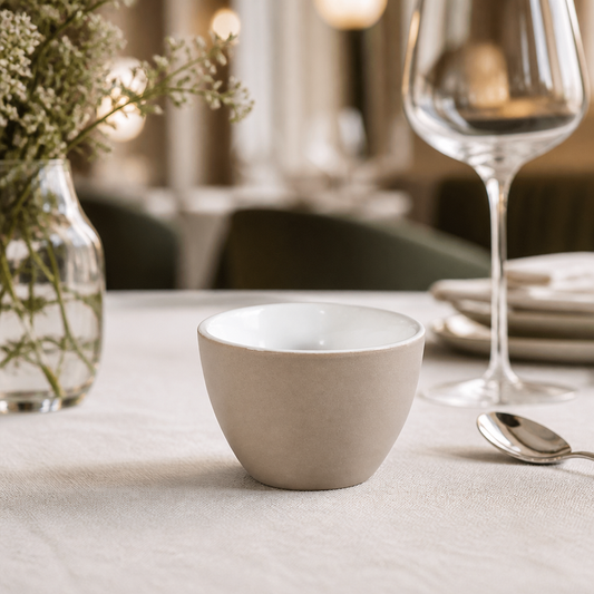 Commercial smoke grey sugar bowls for cafes and restaurants