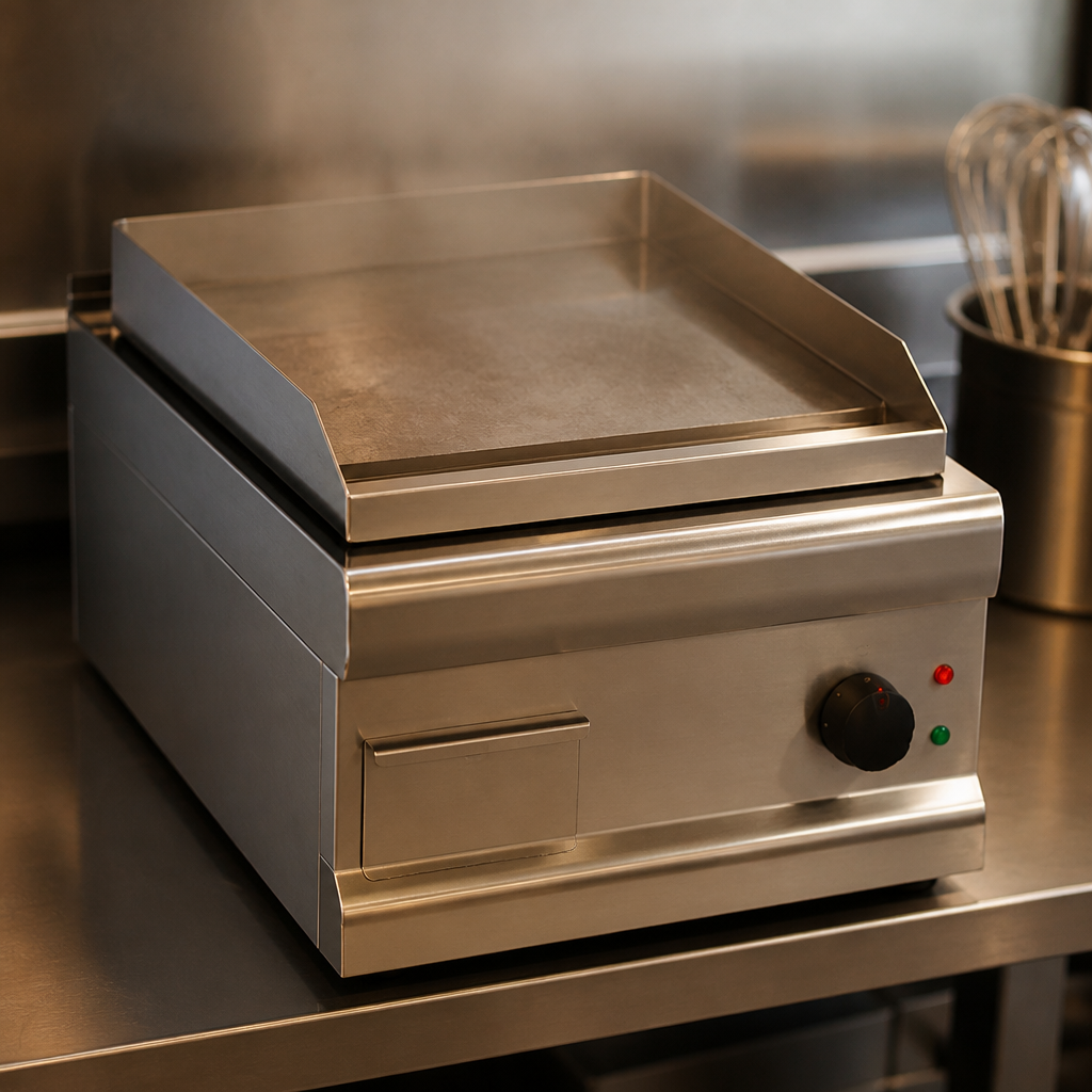 Commercial Chrome Electric Griddle 412 x 405mm