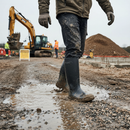 Premium Non-Safety Wellington Boots - PVC Construction, Black Color, Available in Sizes 4-12