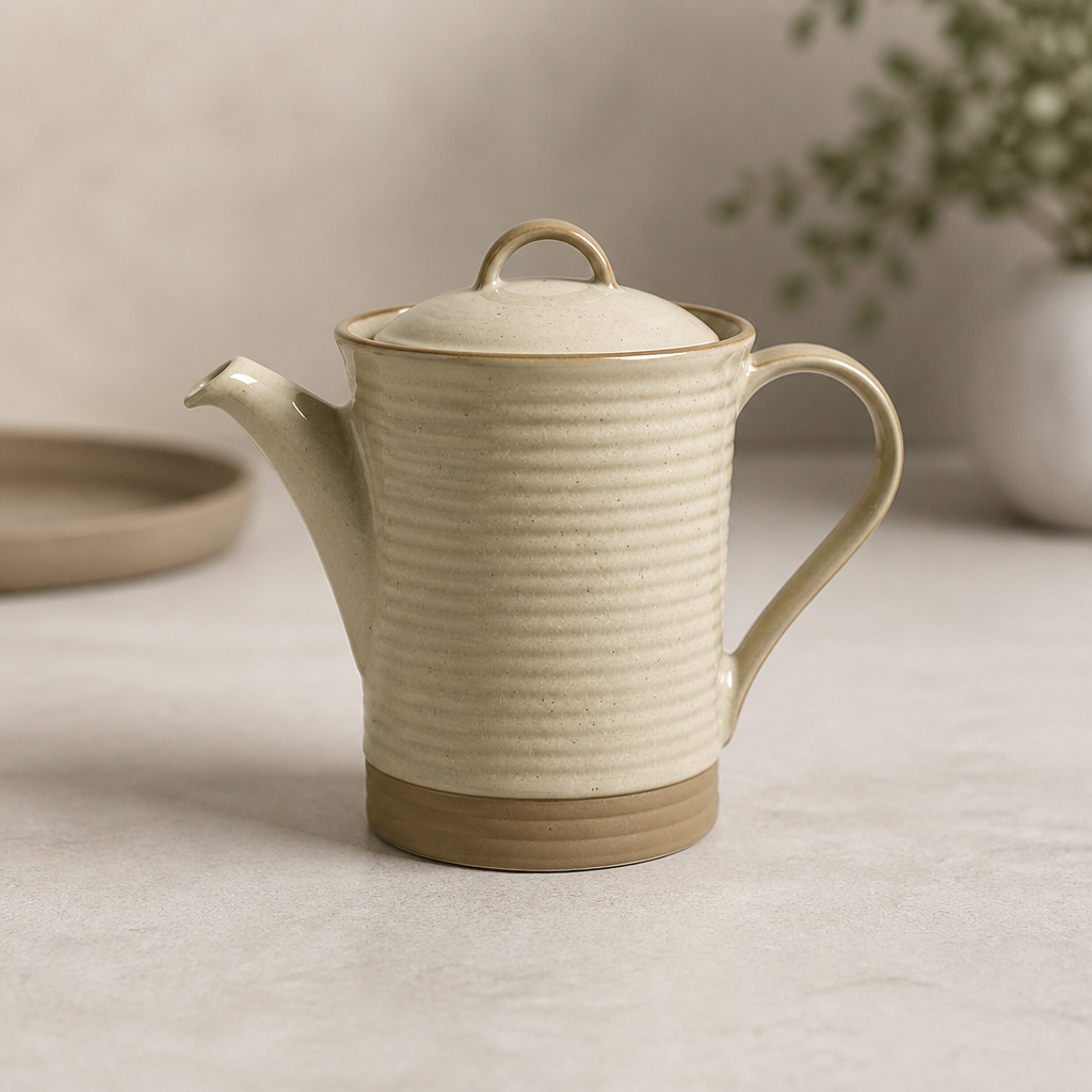 Commercial Stoneware Teapots 600ml for Hot Drinks - 6 Pack