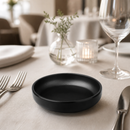 Commercial Melamine Coupe Plates 130mm Black 6 Pack
