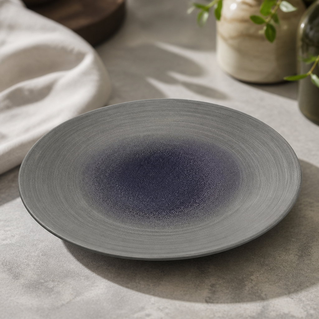 Commercial Aqueous Grey Coupe Plates 10.25" 12 Pack