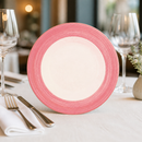 Commercial Porcelain Slimline Plates 230mm Pink 24 Pack