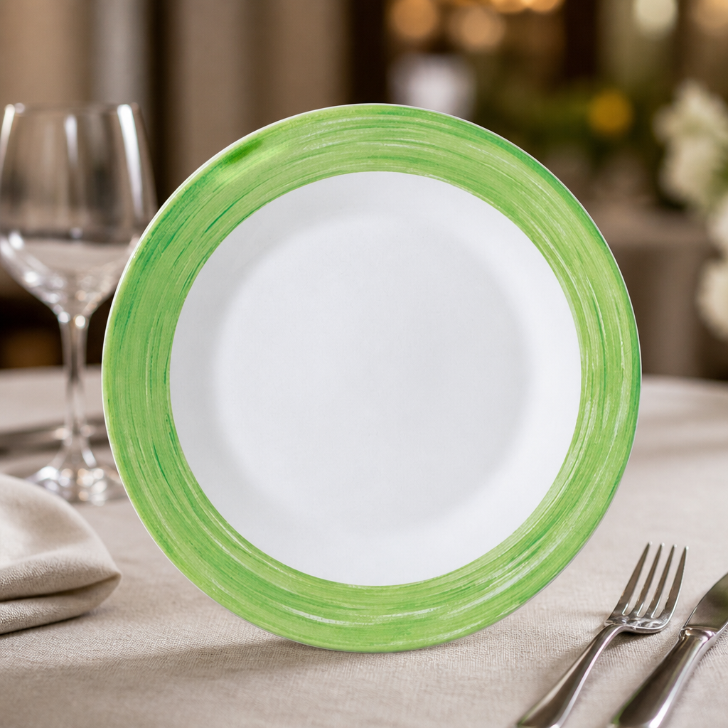Commercial Brush Plates 252mm - Pack of 12 for Foodservice