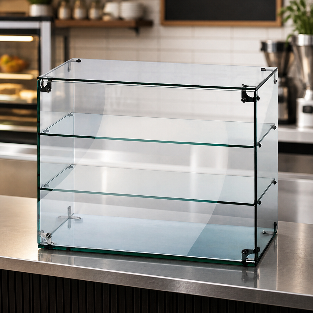 Commercial Ambient Display Unit with Glass Front 490mm High