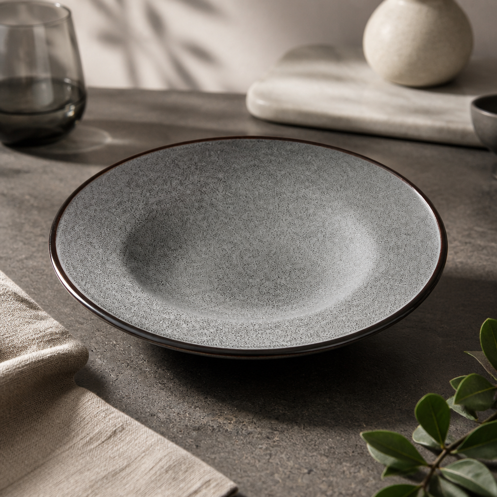 Commercial Sloping Soup Bowls 175mm 430ml Grey 6 Pack
