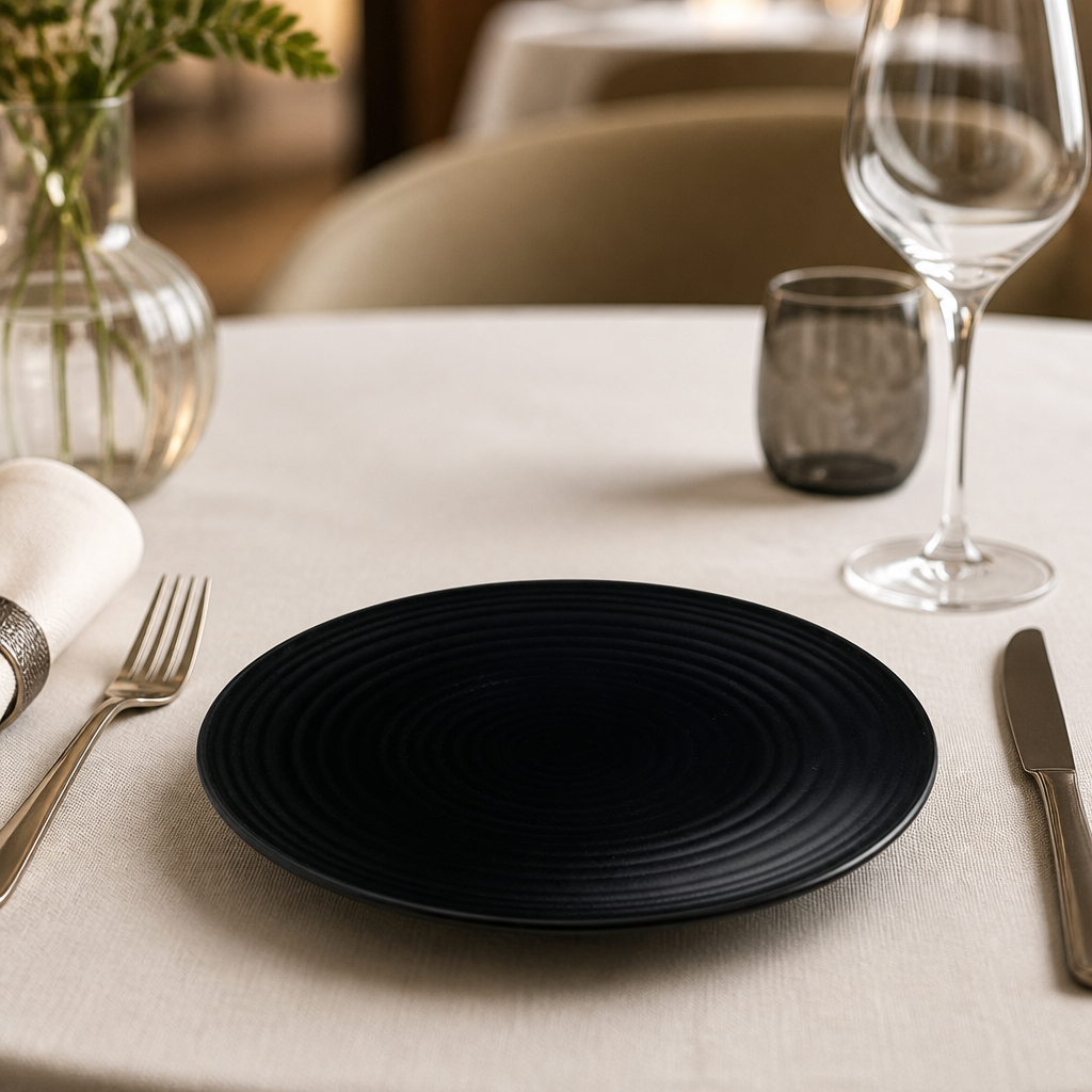 Commercial Vitrified Stoneware Coupe Plates 205mm - 6 Pack