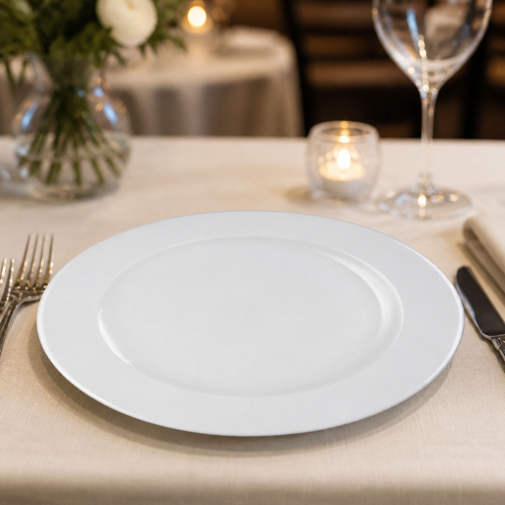 Commercial Profile Plates 232mm Porcelain 12 Pack