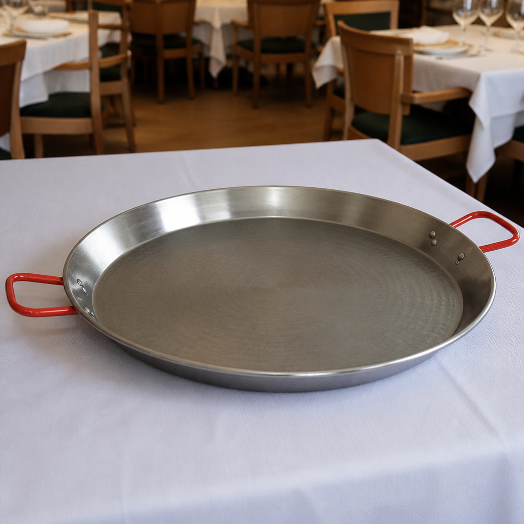 Commercial Carbon Steel Paella Pan 60cm for heavy duty use