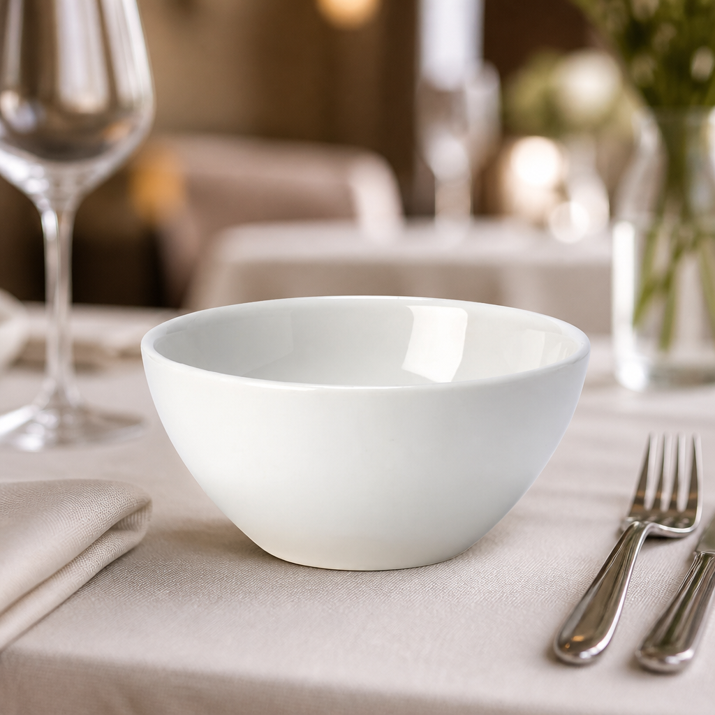 Commercial Porcelain Bowls 130mm for Fine Dining 12 Pack