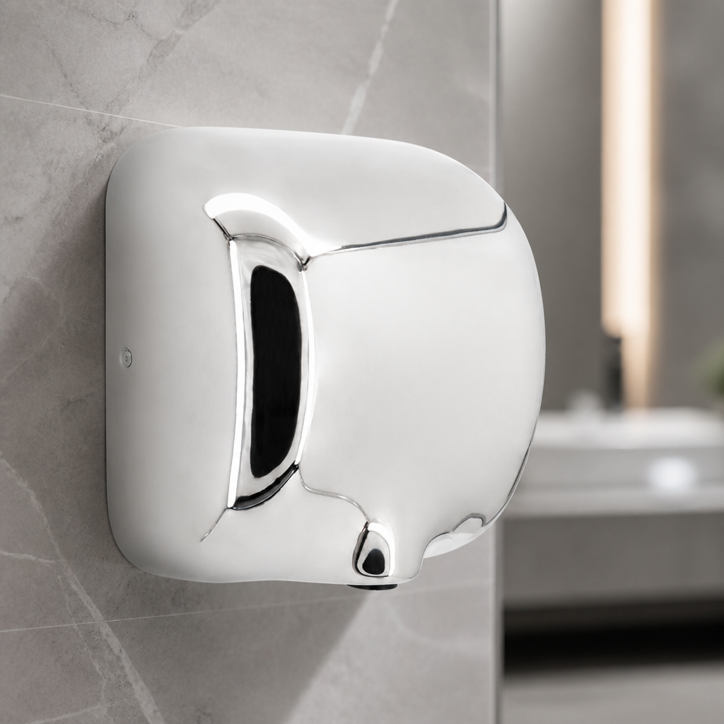 Commercial Hand Dryer Polished Chrome High-Speed 1.8kW