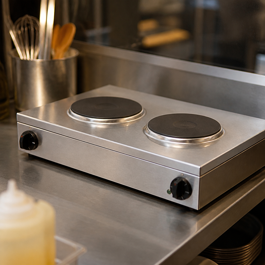 Commercial Electric Double Boiling Top Hob 2 x 1.5kW