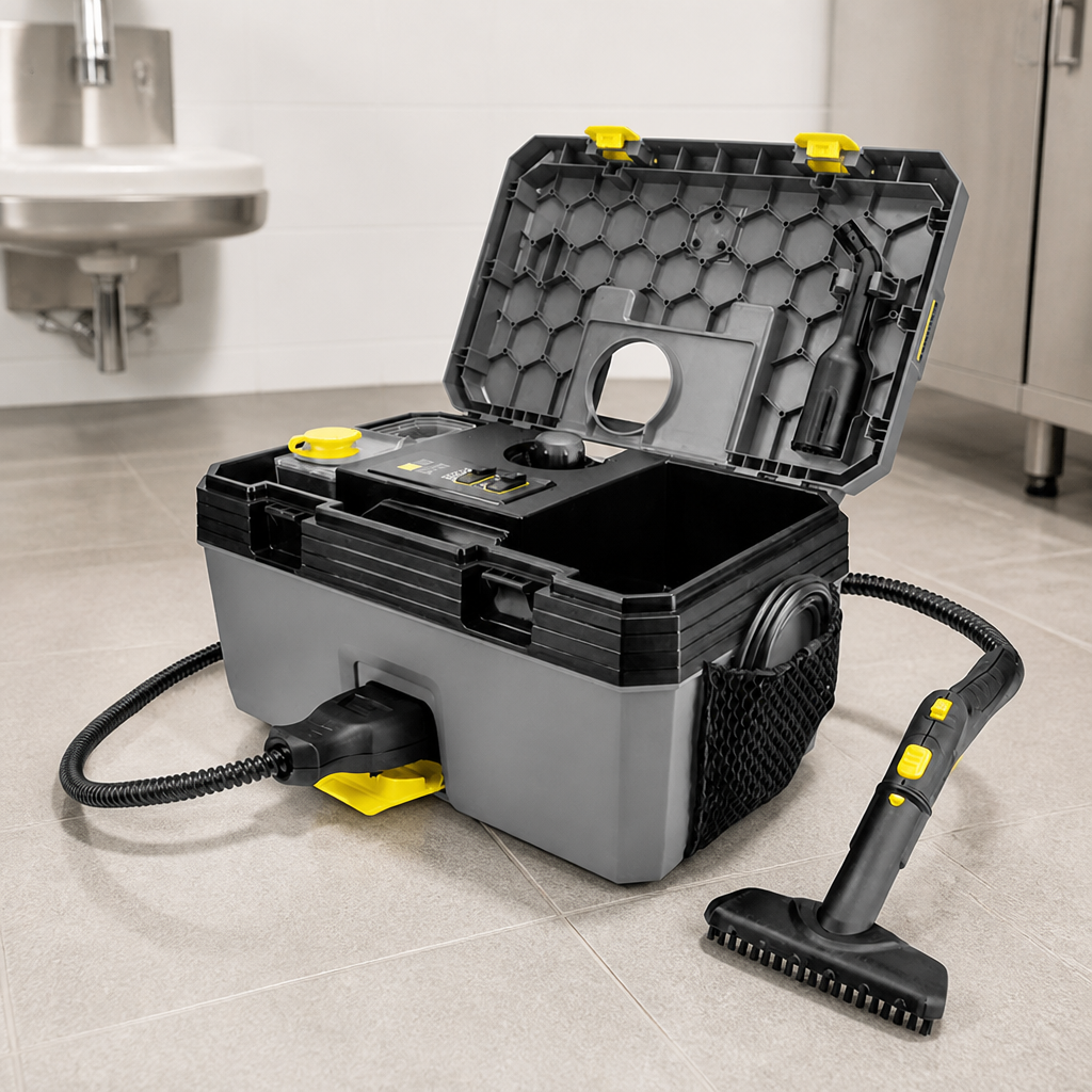 Commercial Steam Cleaner with VapoHydro Function and Accessories