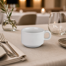 200ml Commercial Tea Cups - 24 Pack Porcelain White