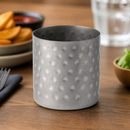 85mm Commercial Stainless Steel Hammered Chip Cups 12 Pack