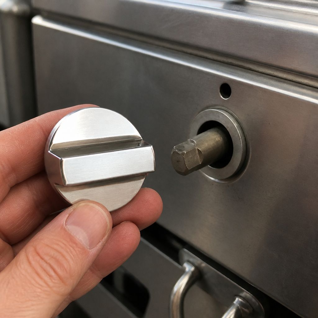 Commercial boiling ring knob stainless steel replacement part