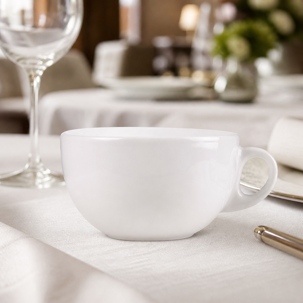 Commercial Porcelain Cappuccino Cups 341ml - 6 Pack