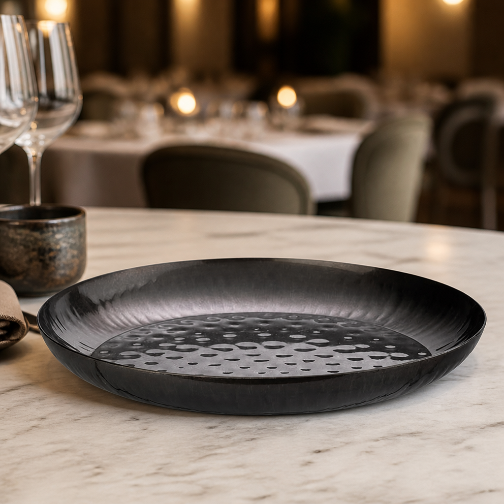 Commercial Seafood Serving Bowl 350mm Vintage Black Finish