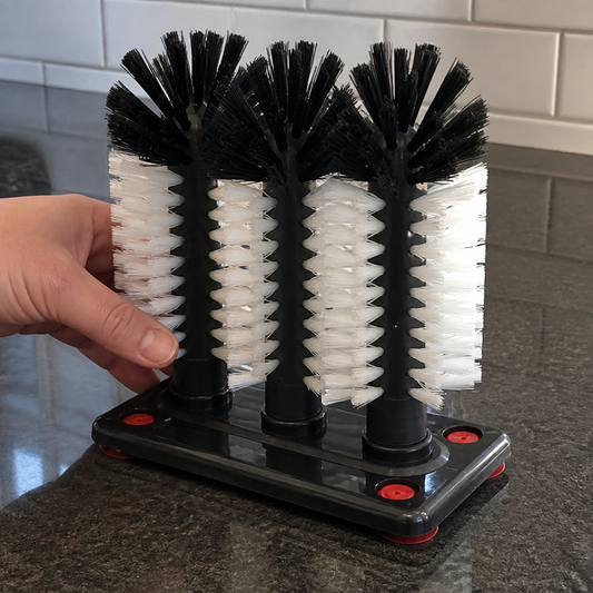 Commercial Three Brush Glass Washer for Efficient Cleaning