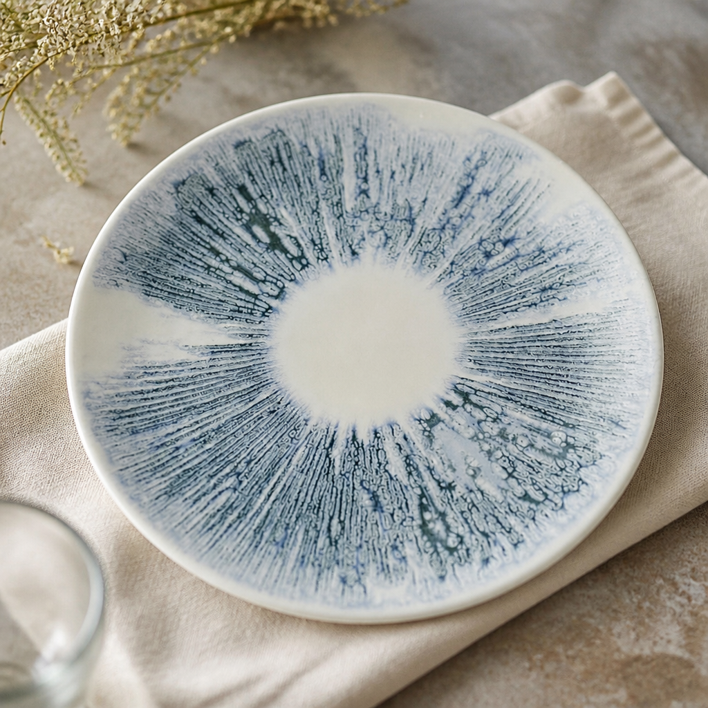 Blue coupe plates 217mm microwave and dishwasher safe 12 pack