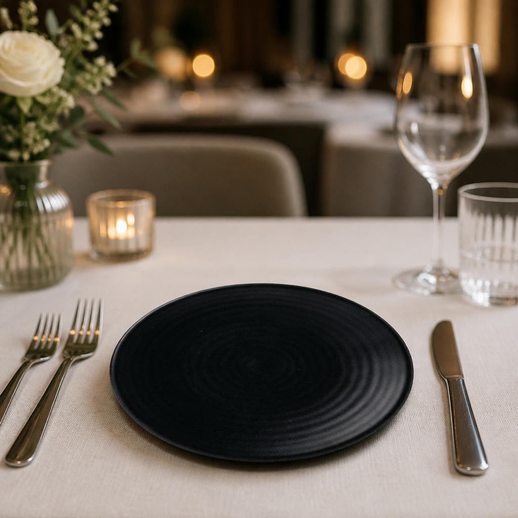 Commercial Vitrified Stoneware Coupe Plates 162mm - 6 Pack