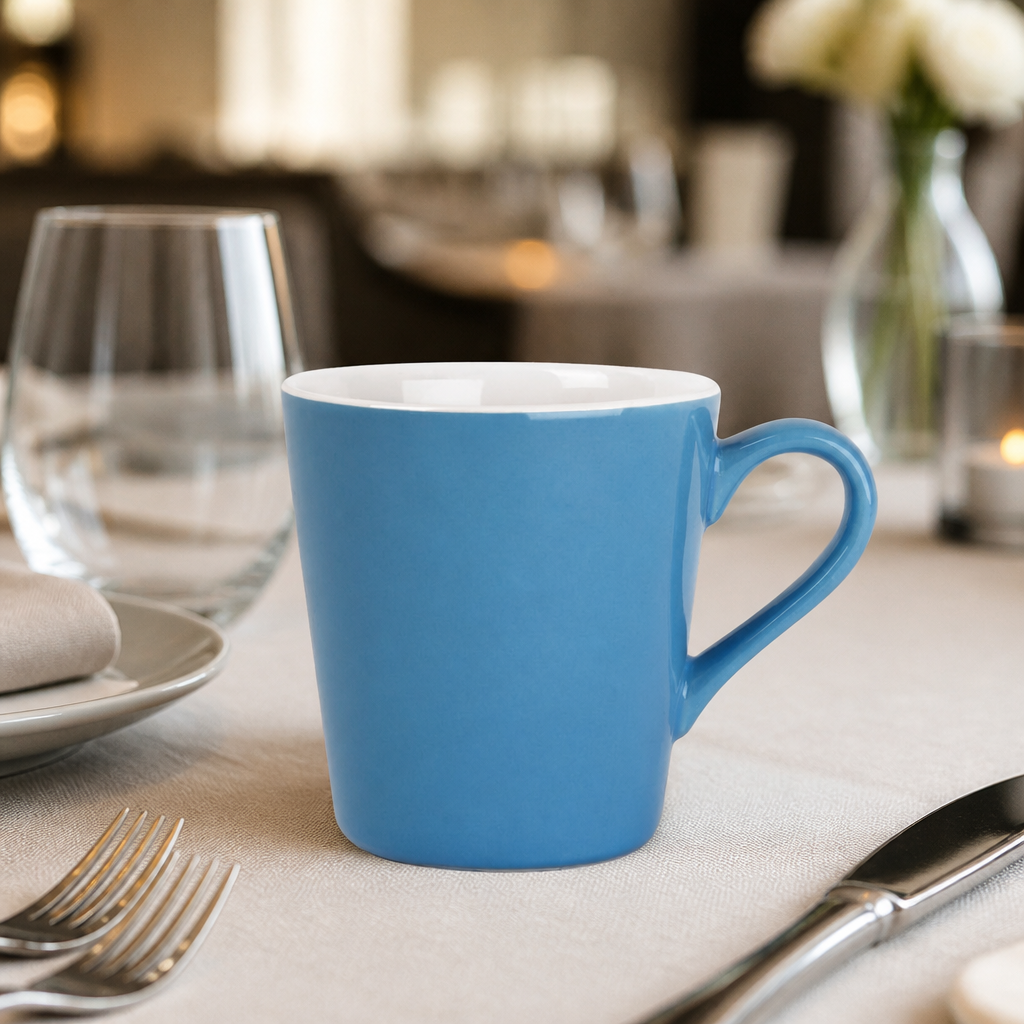 170ml Commercial Flat Cups - Pack of 12 Stoneware