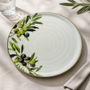 Commercial Pizza Plates 330mm Olive 6 Pack Ceramic Durable