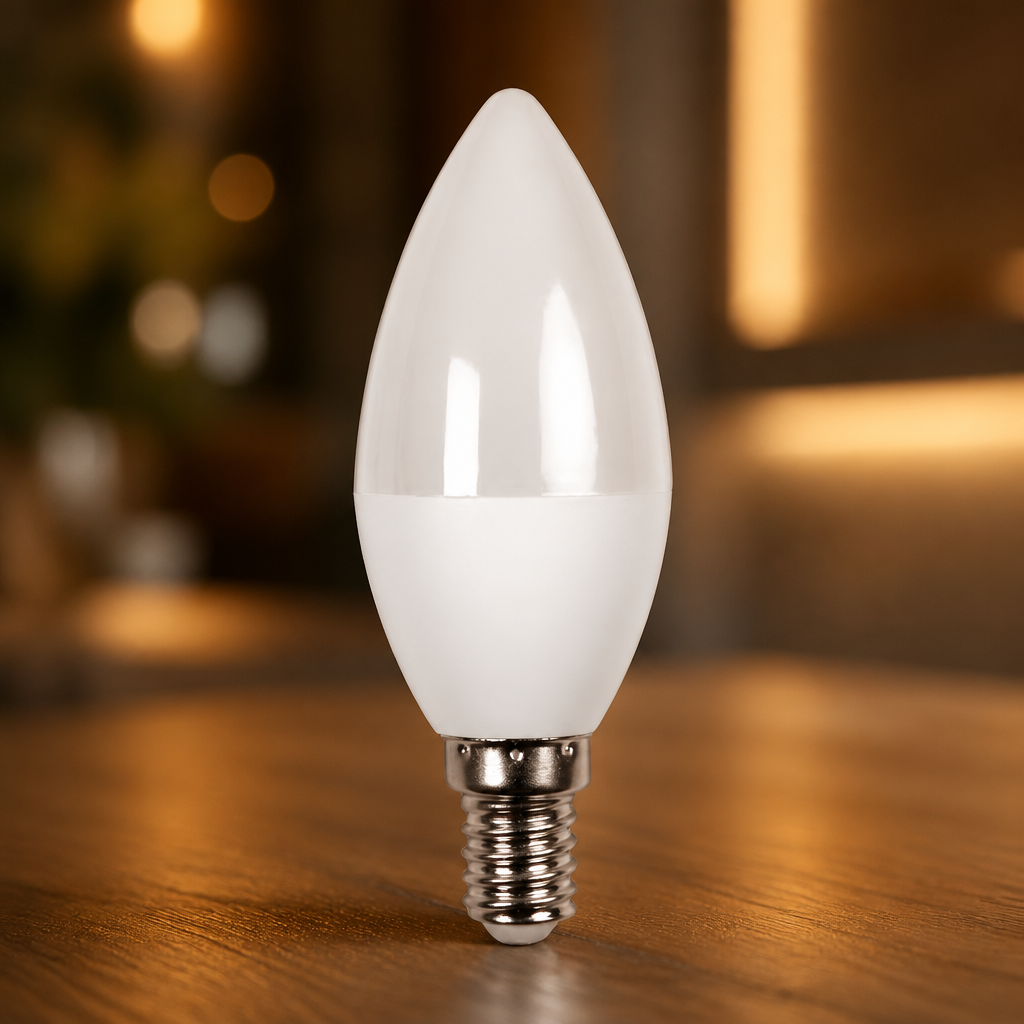 LED Candle Light Bulbs Small Edison Screw Warm 6W 10 Pack